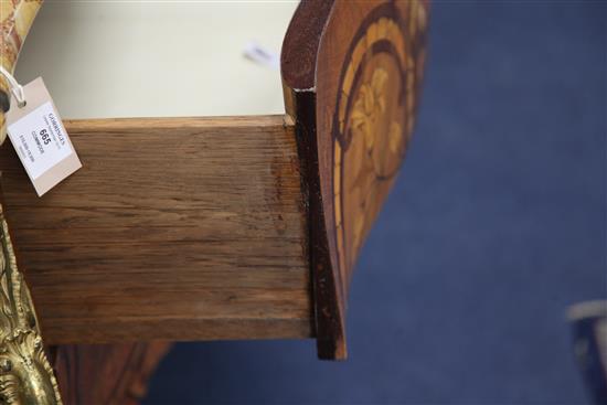 A Louis XV style fruitwood and ebony inlaid kingwood, tulipwood and marquetry commode, in the manner of Latz, W.4ft 1.5in. H.2ft 9in.